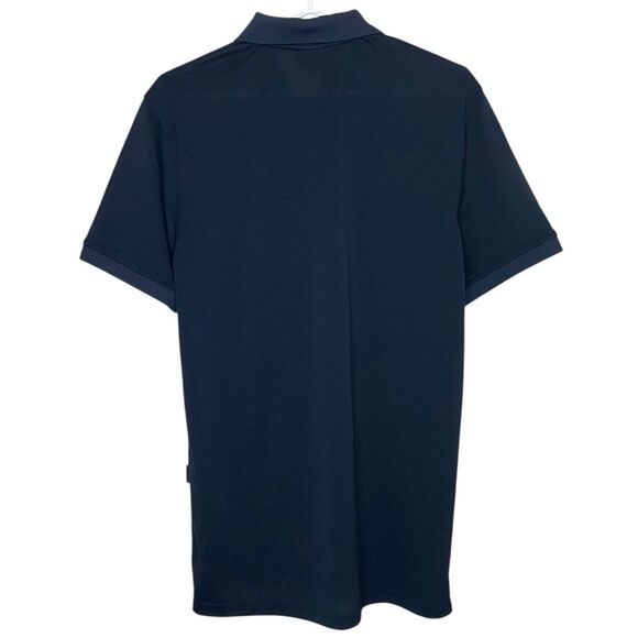 AG Adriano Goldschmied Polo Shirt Mens M Navy Blue Short Sleeve Golf Preppy NEW - Picture 2 of 8